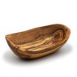 Cuenco oval de madera de olivo de 12-15 cm