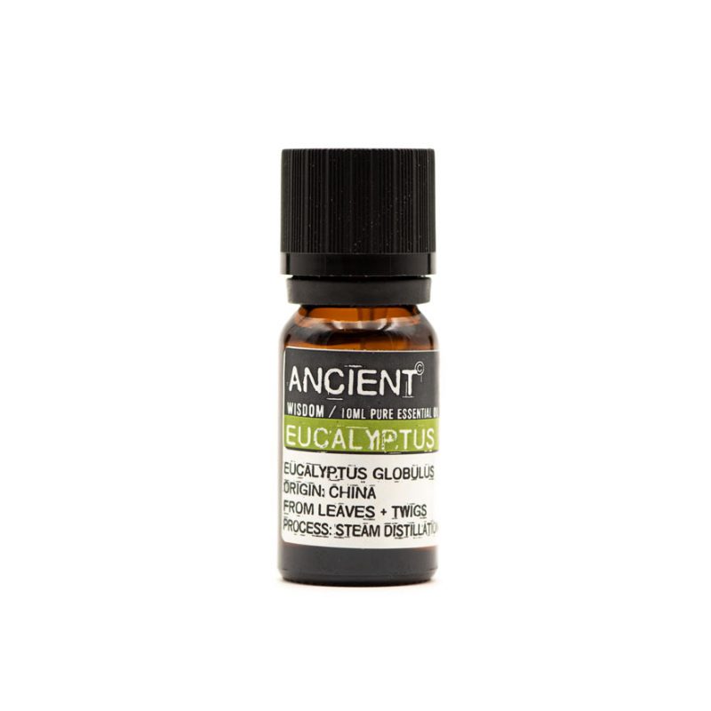 Botella de 10ml de Aceite Esencial de Eucalipto Globulus puro marca Ancient Wisdom origen China