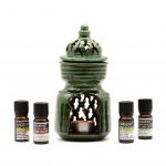 Kit Completo de Entrenamiento Olfativo con Quemador Cerámico y 4 Esencias Clave