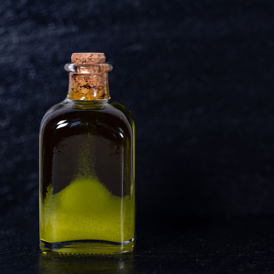 Formación de grumos en el aceite de oliva