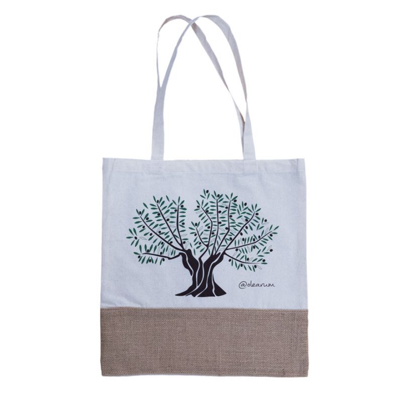 cotton and jute tote bag