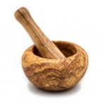 Mortero de madera de olivo