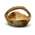 Cesta de madera de olivo de un asa
